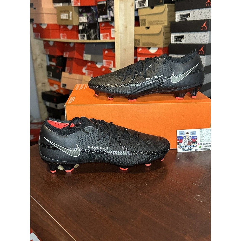 Nike Phantom GT2 Pro FG Black Grey Mens Soccer Cleat Size 8 DA4432-001 No Lid